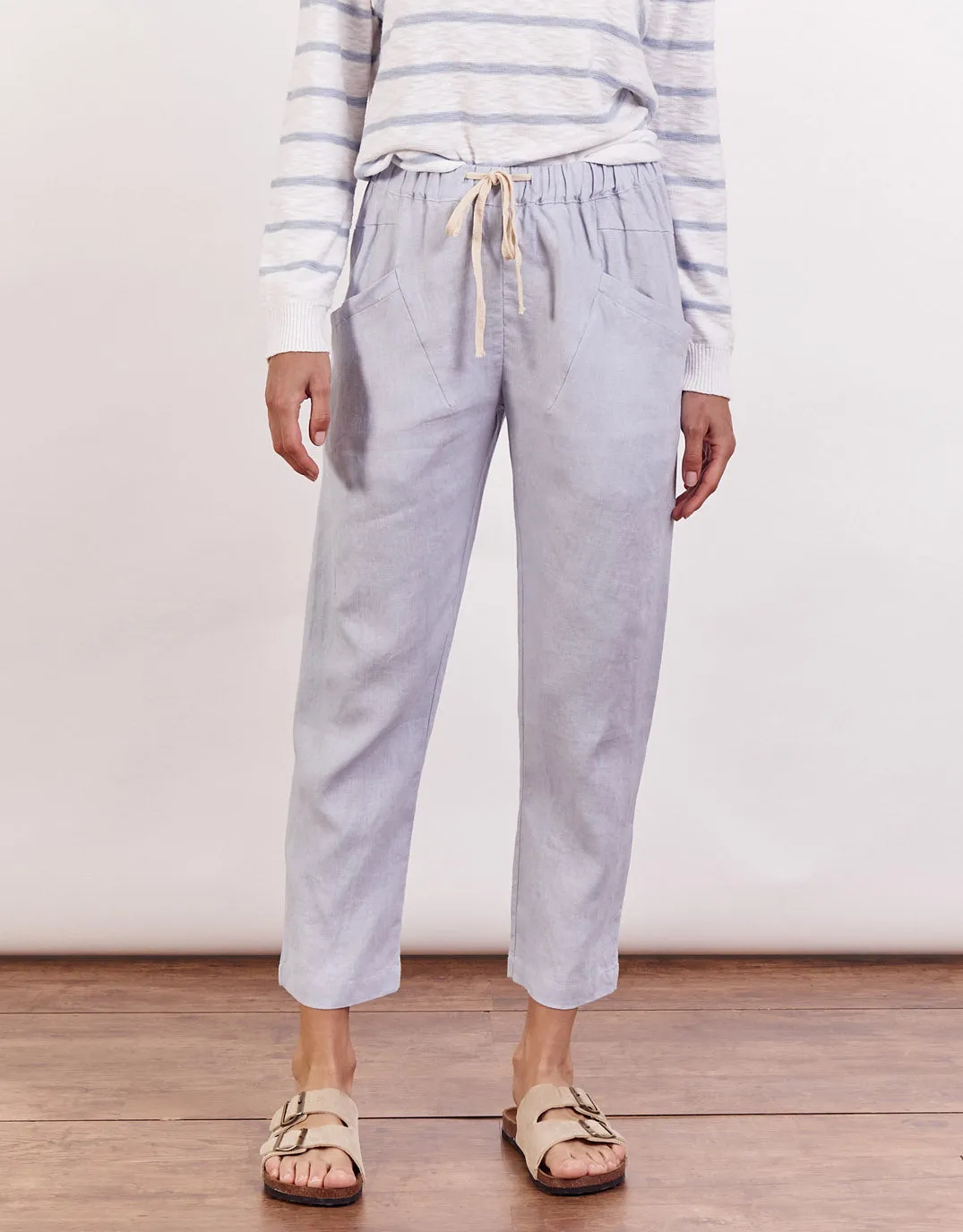 Luxe Linen Pants - Chambray Blue sold by White & Co