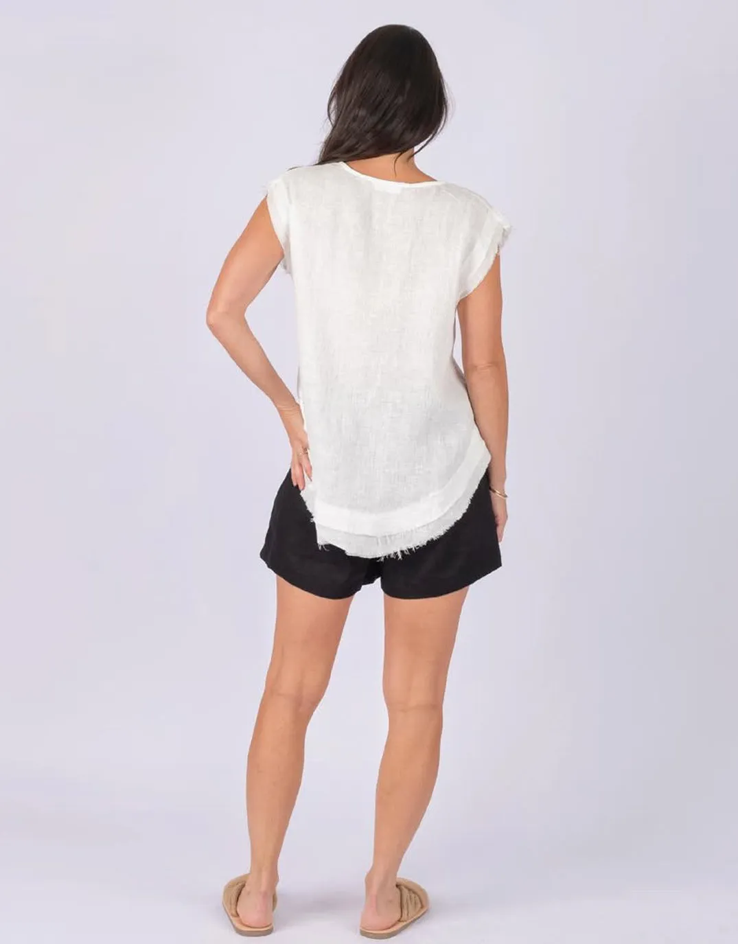 Linen Shell Top - White sold by White & Co product image thumbnail 3
