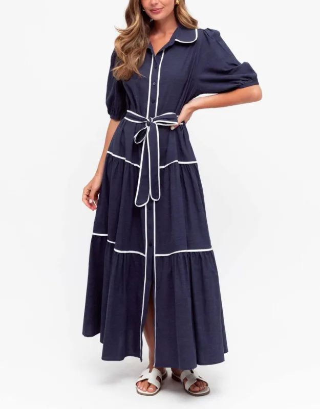 Amelia Maxi Dress - Navy sold by White & Co