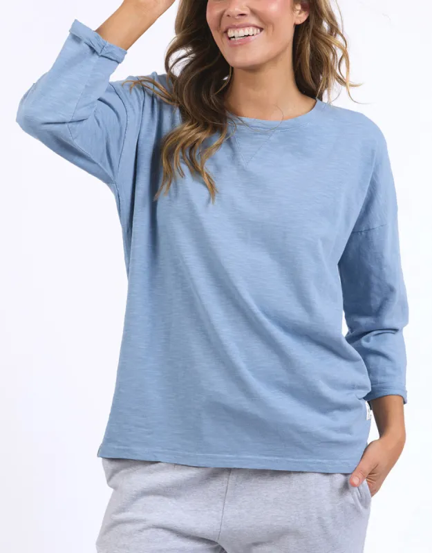Annie Lightweight Top - Steel Blue sold by White & Co