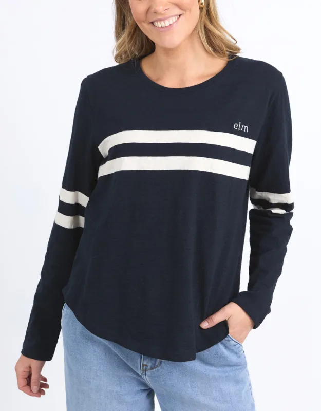 Adora Long Sleeve Tee - Navy sold by White & Co