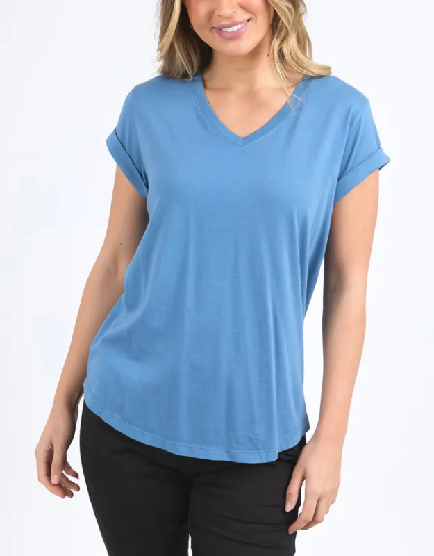 Manly Vee Tee - Coronet Blue sold by White & Co