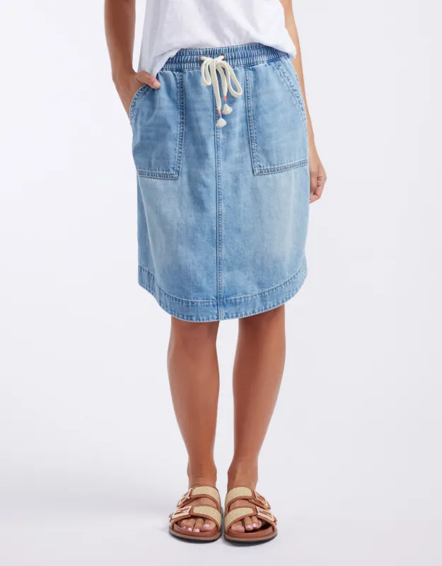 Coco Denim Skirt - Mid Wash sold by White & Co