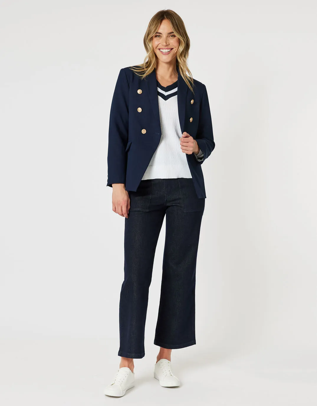 Hudson Wide Leg Jeans - Dark Denim sold by White & Co product image thumbnail 2