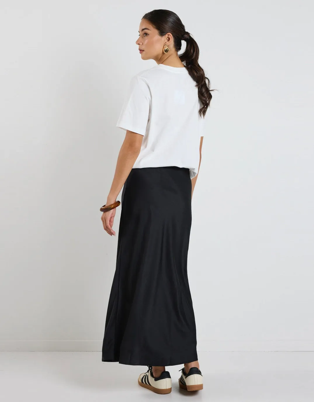 Rosette Satin Skirt - Black sold by White & Co product image thumbnail 5