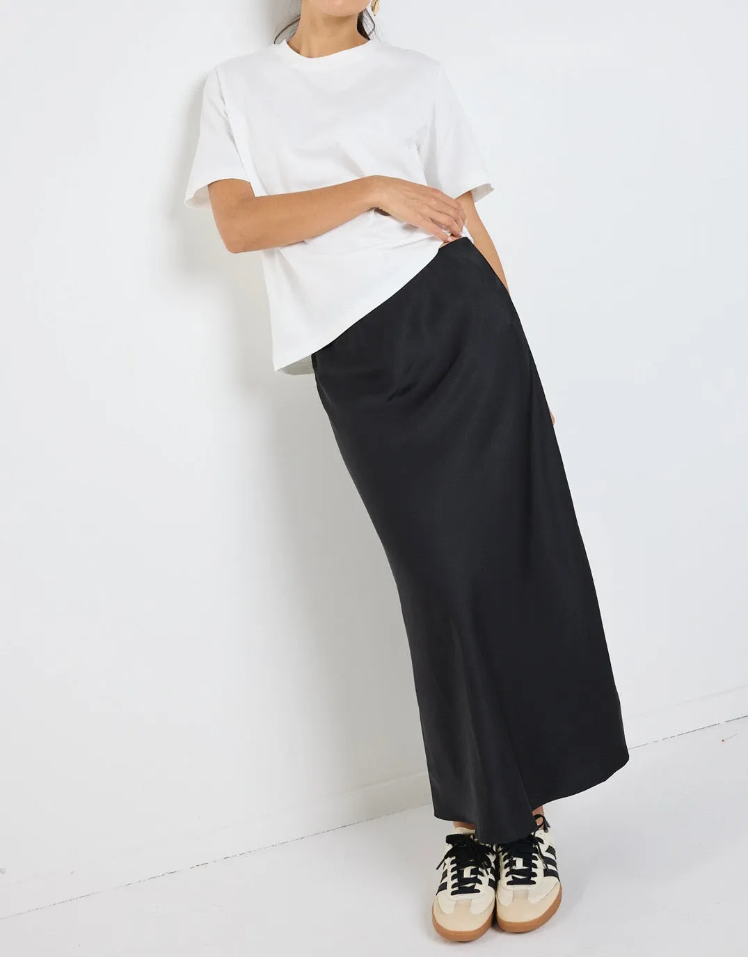 Rosette Satin Skirt - Black sold by White & Co product image thumbnail 4