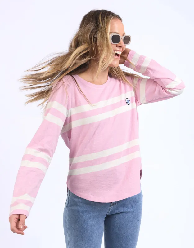 Allegra Long Sleeve Tee - Soft Pink sold by White & Co