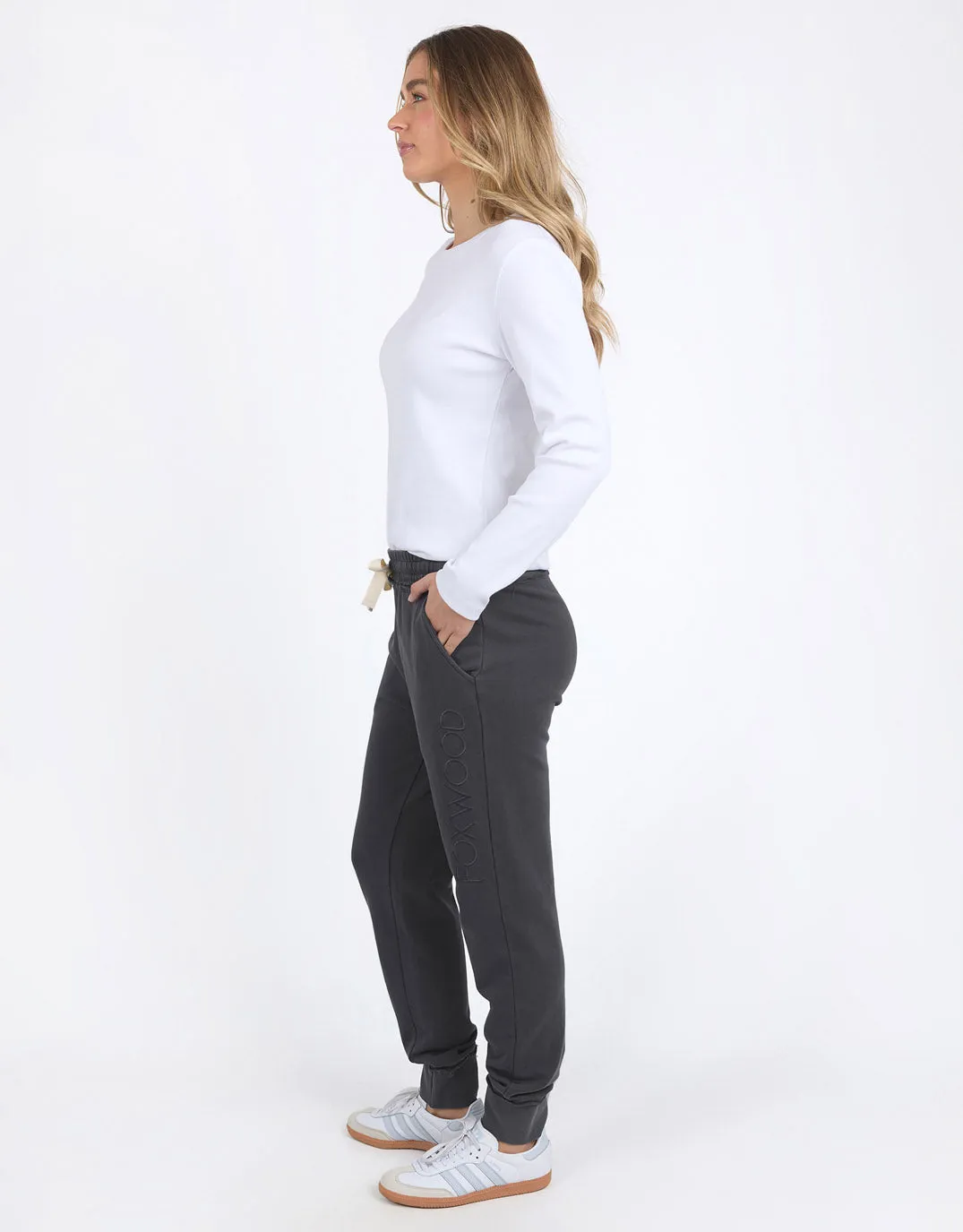 Simplified Track Pant - Coal sold by White & Co product image thumbnail 3