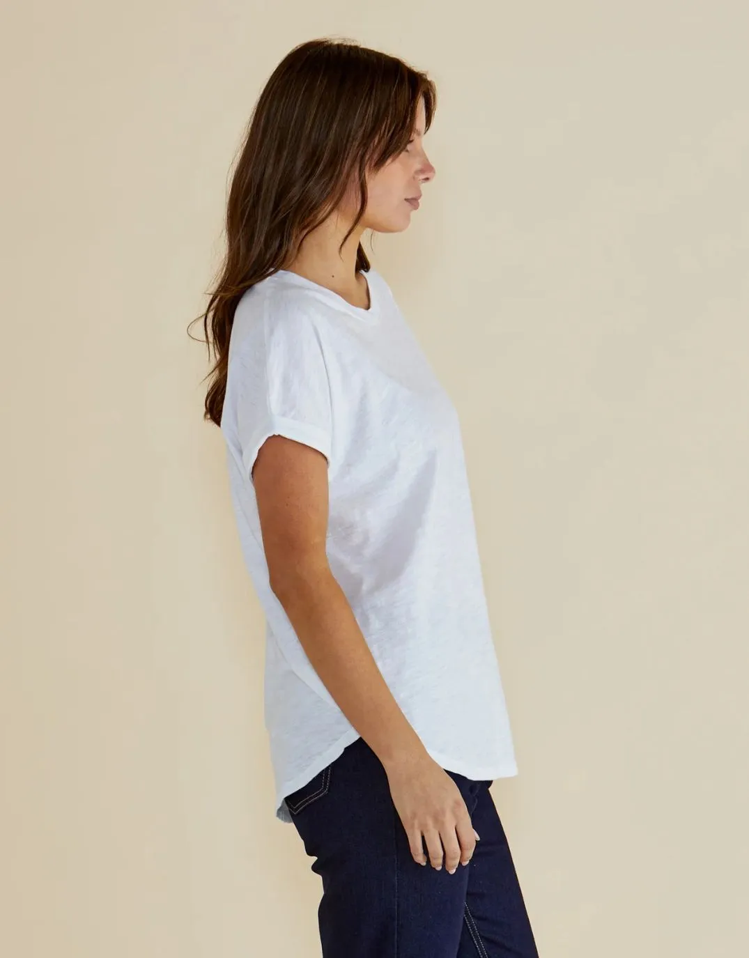 Hailey Short Sleeve Tee - White sold by White & Co product image thumbnail 4