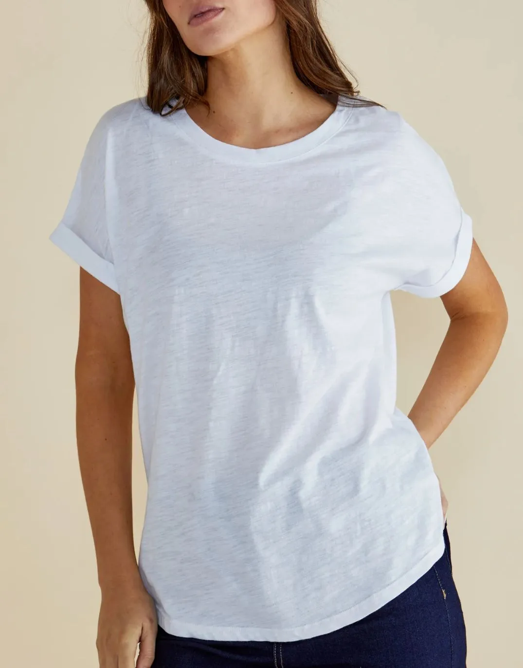 Hailey Short Sleeve Tee - White sold by White & Co product image thumbnail 5