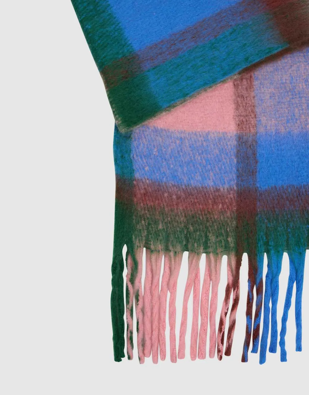 Ribbon Scarf - Pink/Blue/Green Check sold by White & Co product image thumbnail 3