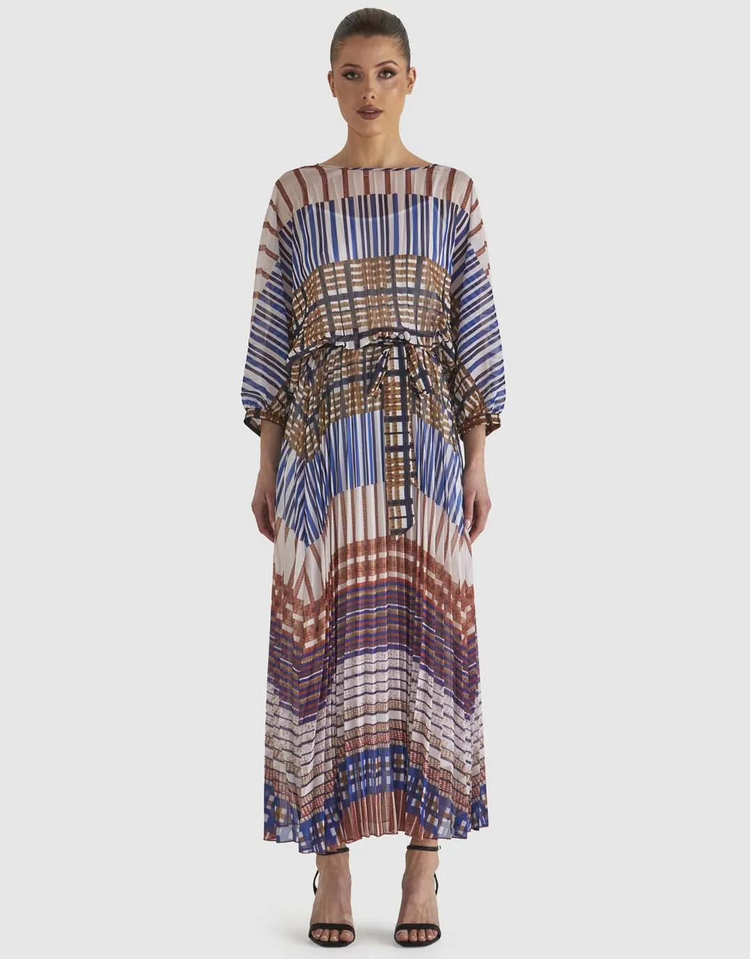 Rays Maxi Dress - Check Print sold by White & Co