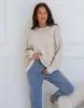 Tilly Wool Blend Crew Neck Knit - Latte sold by White & Co