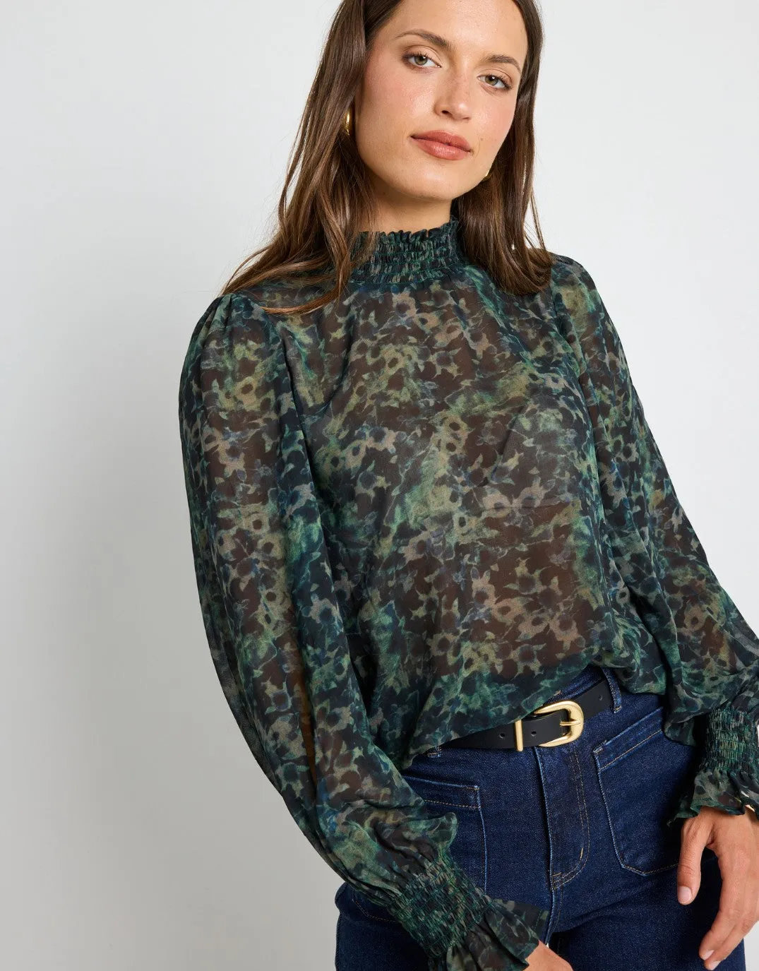 Emphatic Long Sleeve Blouse - Khaki sold by White & Co product image thumbnail 4