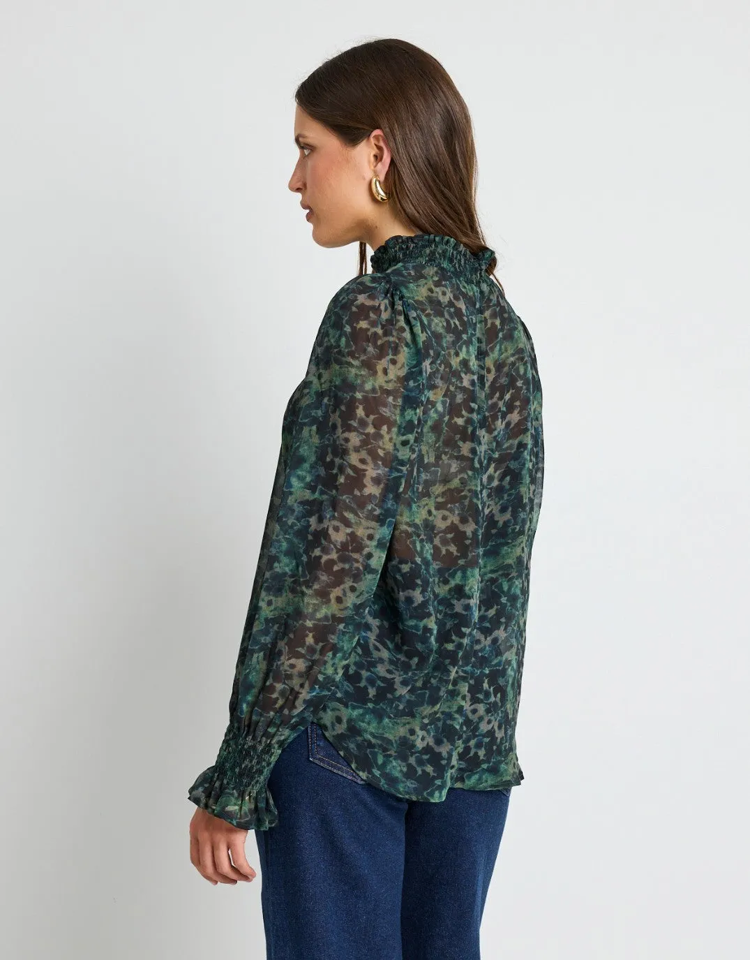 Emphatic Long Sleeve Blouse - Khaki sold by White & Co product image thumbnail 5