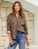 Kira Roll Tab Sleeve Shirt - Leopard Print sold by White & Co