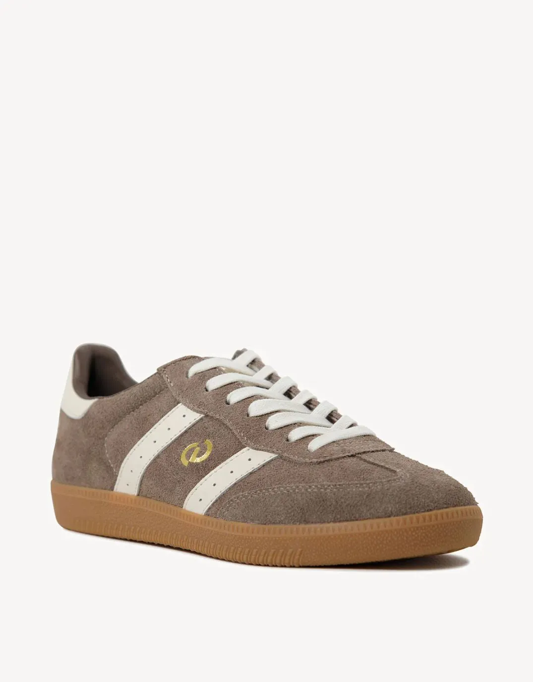 Parallel Suede Sneakers - Walnut Brown/Ivory sold by White & Co