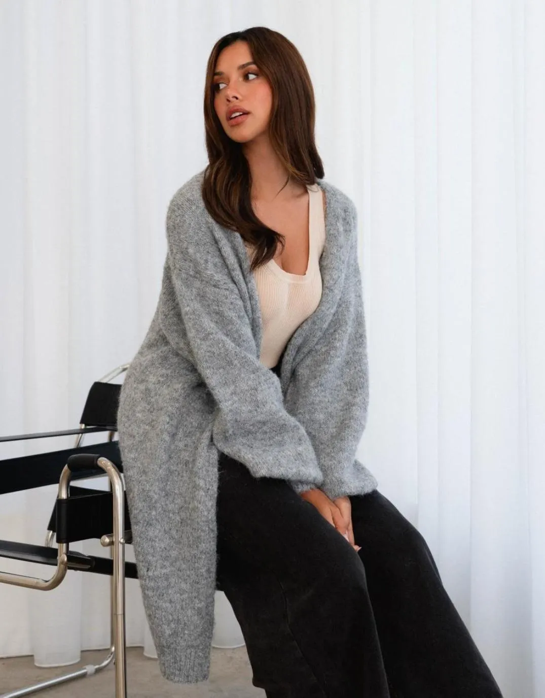 Casey Cardigan - Grey sold by White & Co product image thumbnail 4