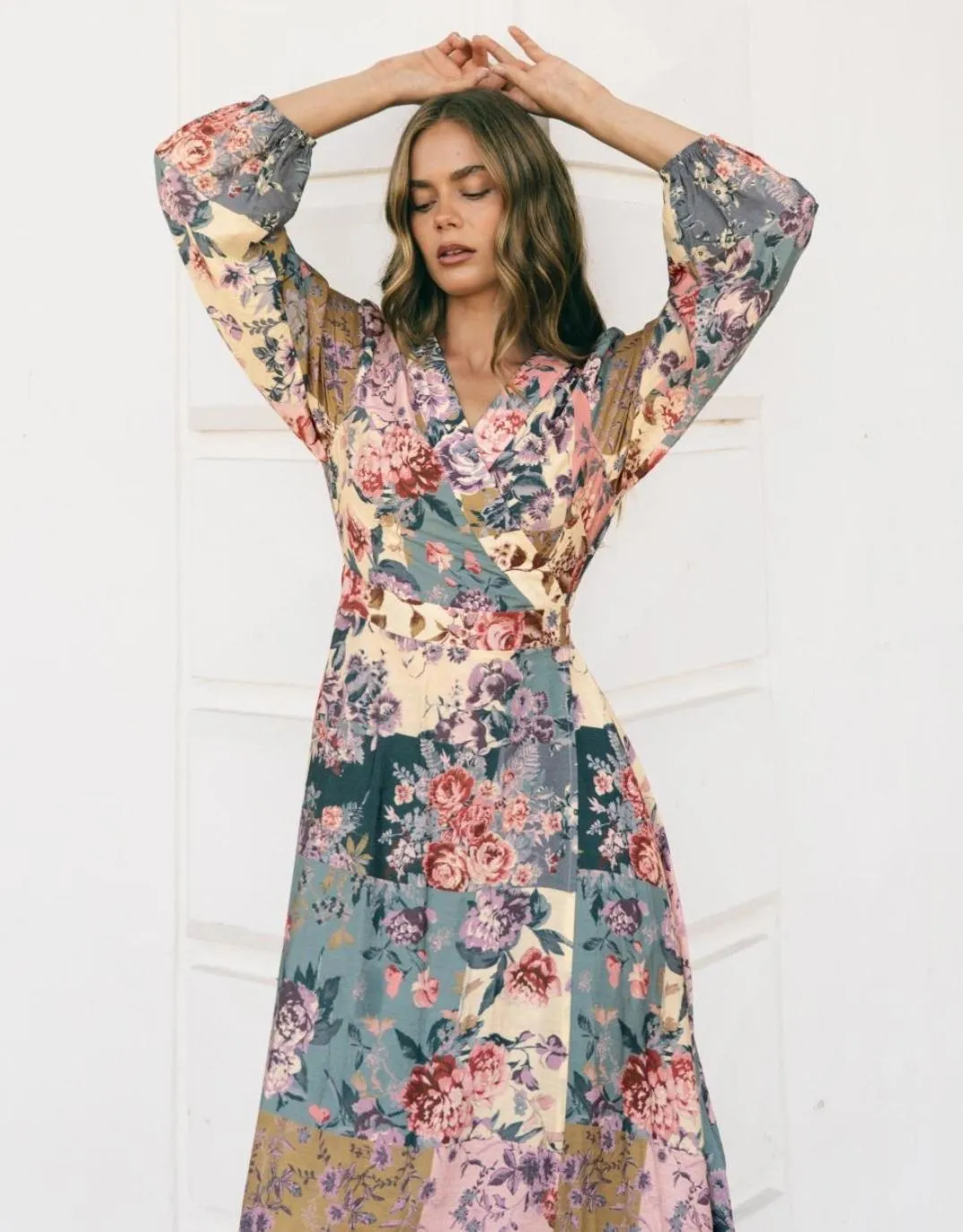 Clara Wrap Maxi Dress - Vintage Floral sold by White & Co product image thumbnail 5