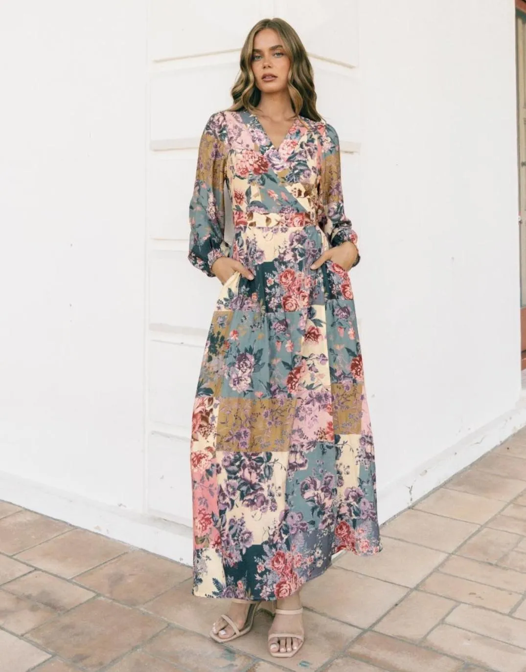 Clara Wrap Maxi Dress - Vintage Floral sold by White & Co product image thumbnail 2