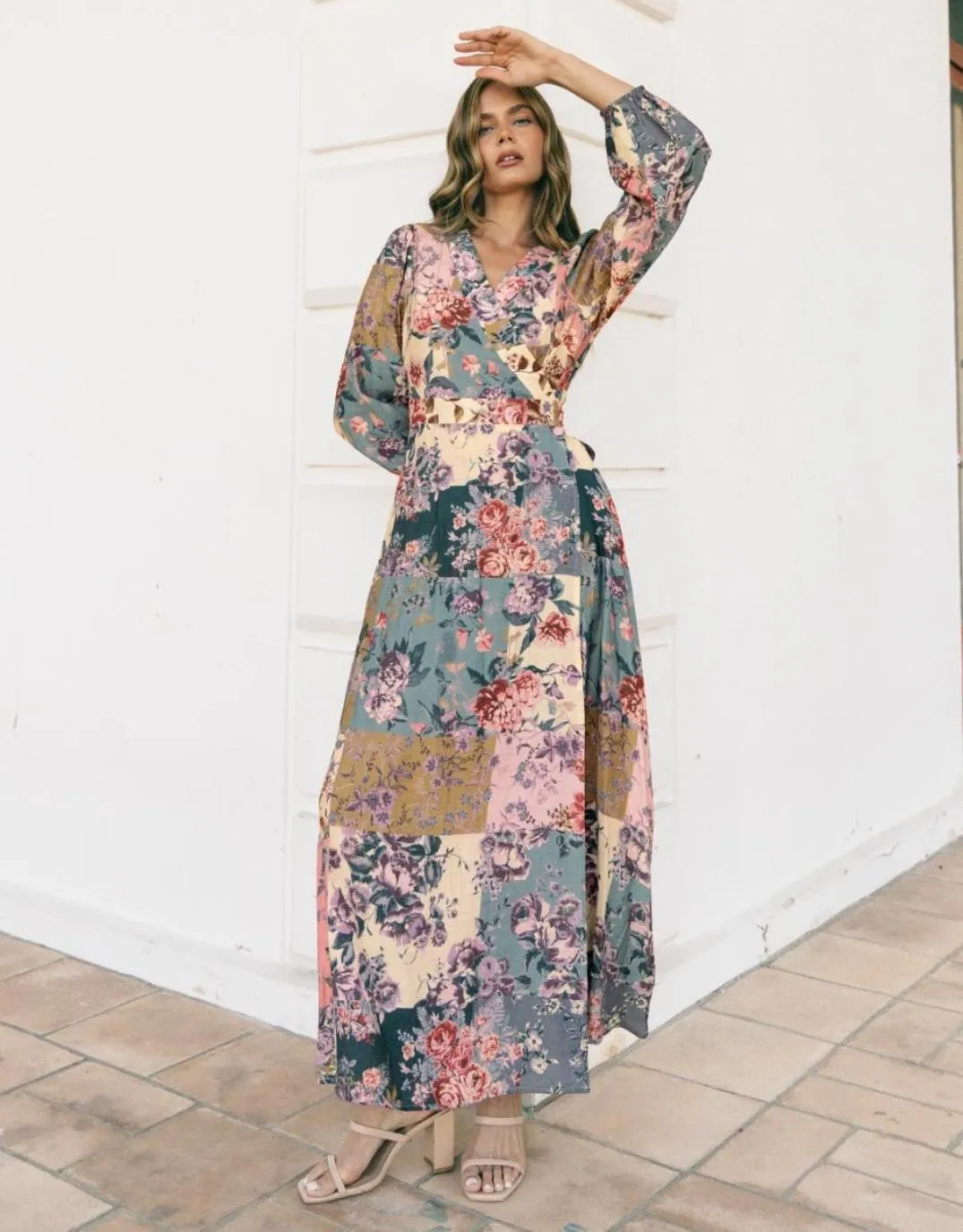 Clara Wrap Maxi Dress - Vintage Floral sold by White & Co product image thumbnail 3
