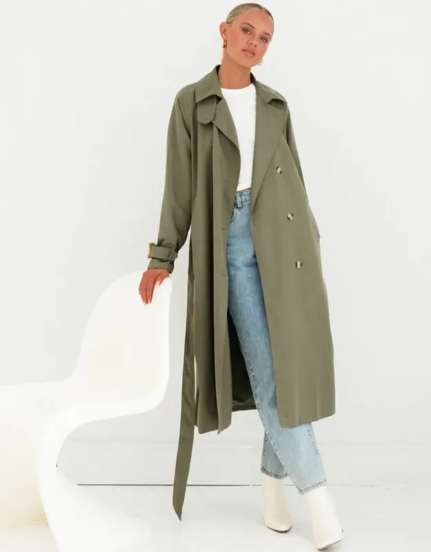 Stamford Trench Coat - Khaki sold by White & Co