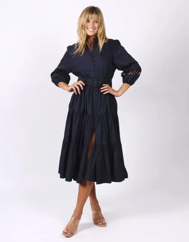 Gabrielle Midi Dress - Navy sold by White & Co