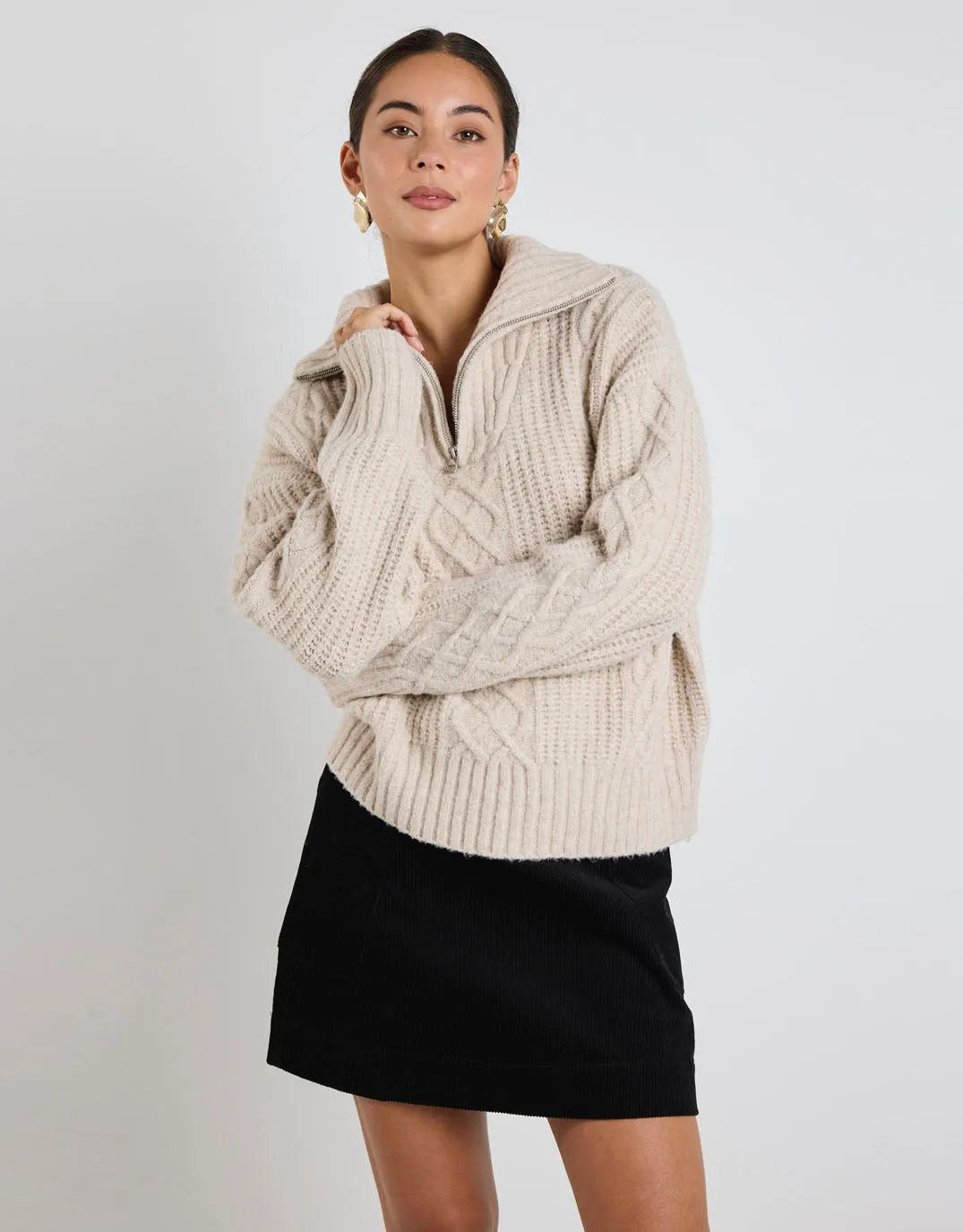 Axis Jumper - Oat Marle sold by White & Co