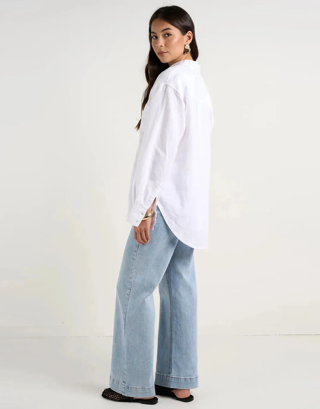 Optimum Linen Oversized Shirt - White sold by White & Co product image thumbnail 5