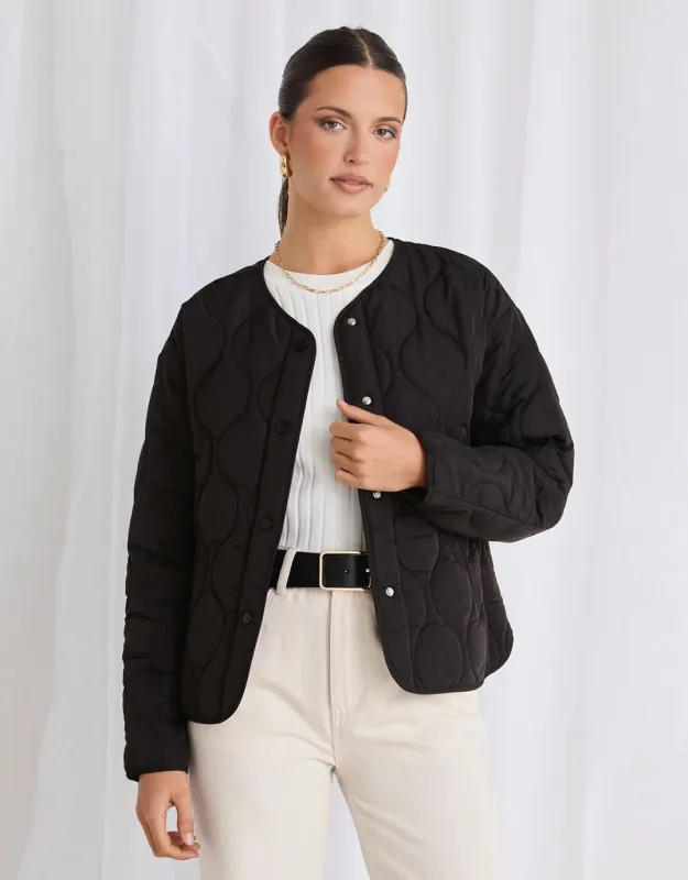 Apex Puffer Jacket - Black sold by White & Co