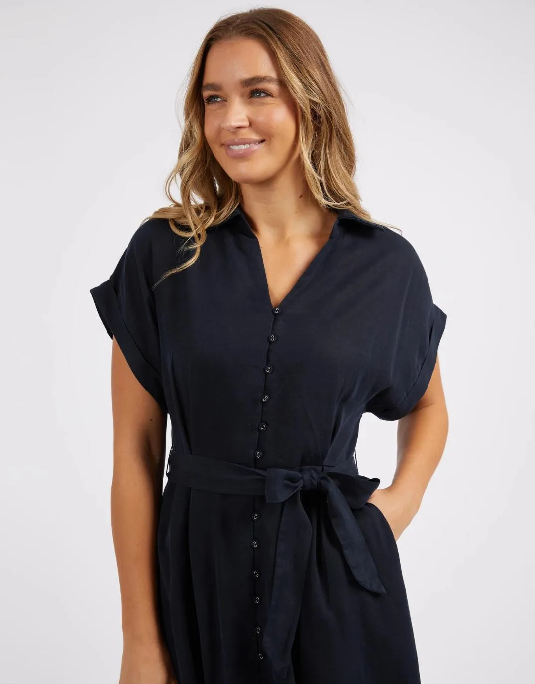 Lucia Dress - Washed Black sold by White & Co product image thumbnail 4