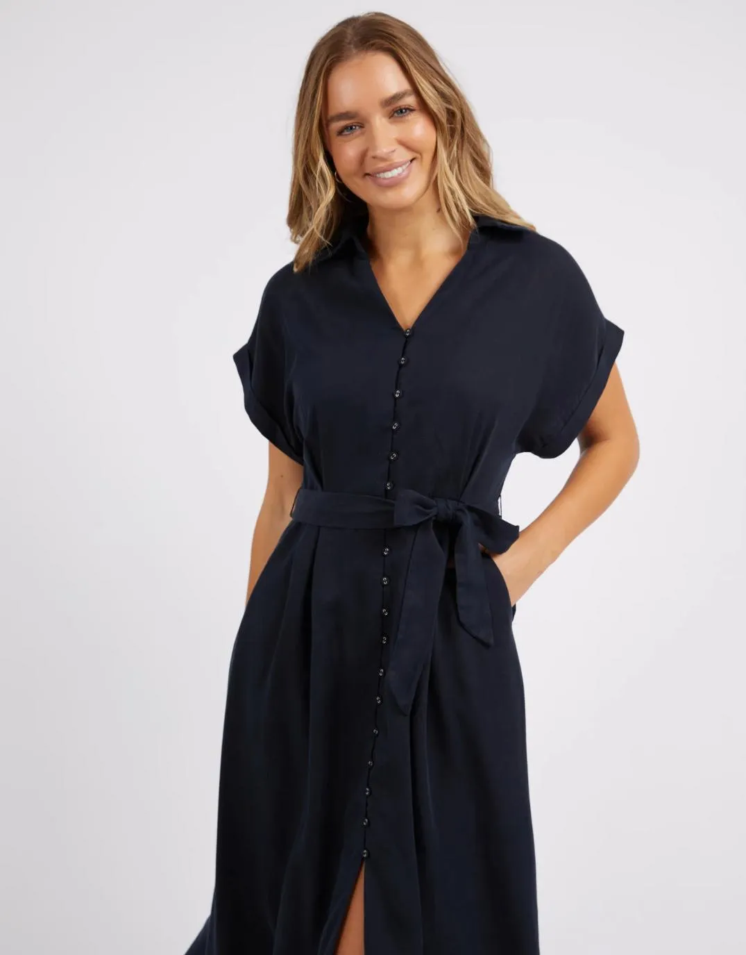 Lucia Dress - Washed Black sold by White & Co product image thumbnail 3