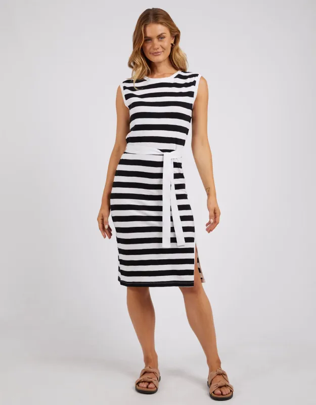 Bondi Dress - Black & White Stripe sold by White & Co