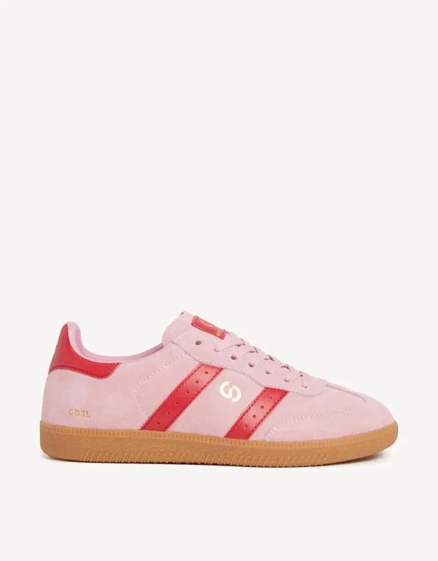 Parallel Suede Sneakers - Pink/Red sold by White & Co