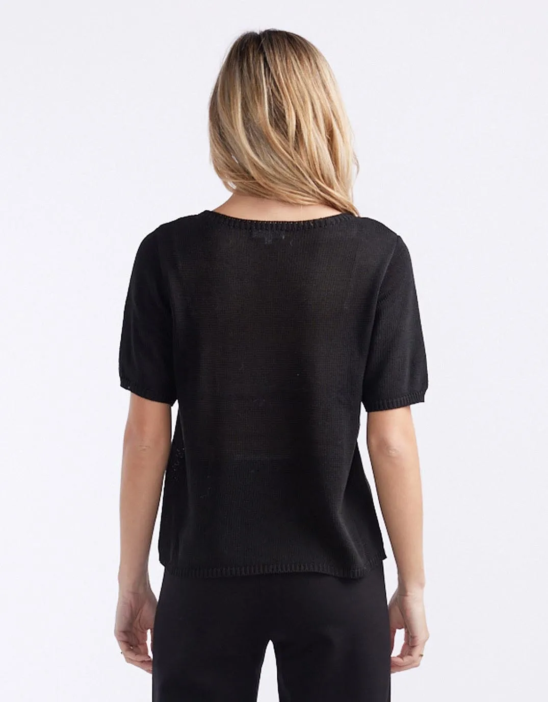 Classic Knit Tee - Black sold by White & Co product image thumbnail 4