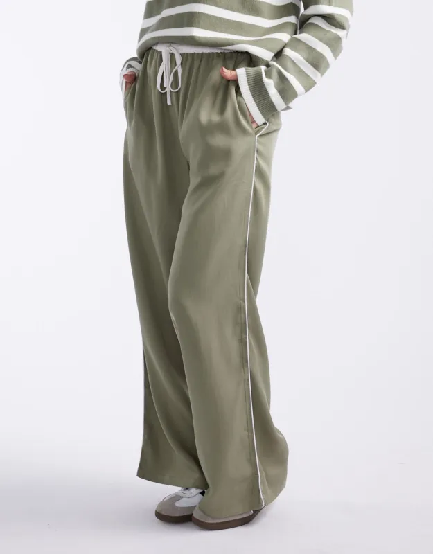 Lottie Tencel Pants - Khaki sold by White & Co