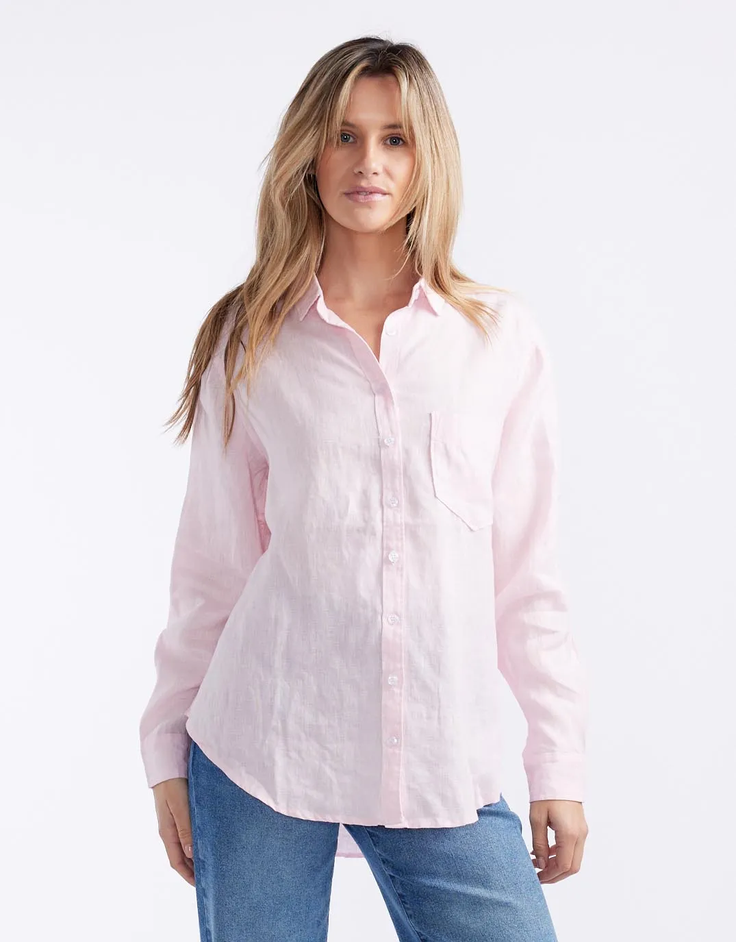 Tuscan Linen Shirt - Pink sold by White & Co product image thumbnail 3