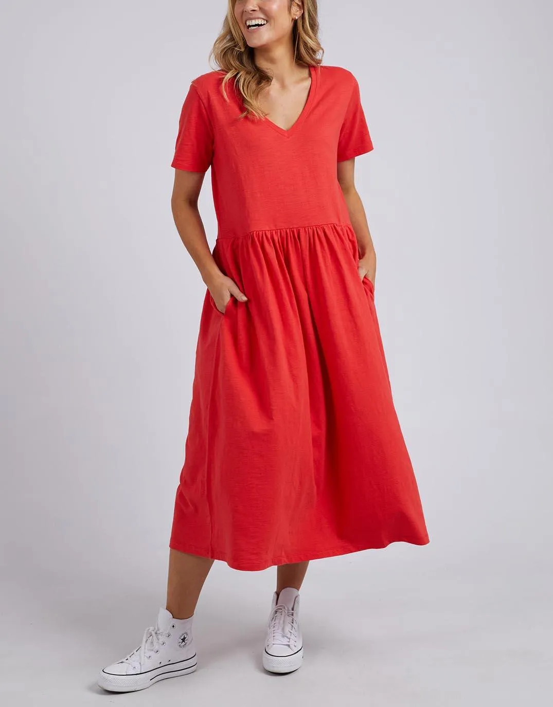 Mimi Midi Dress - Cherry sold by White & Co