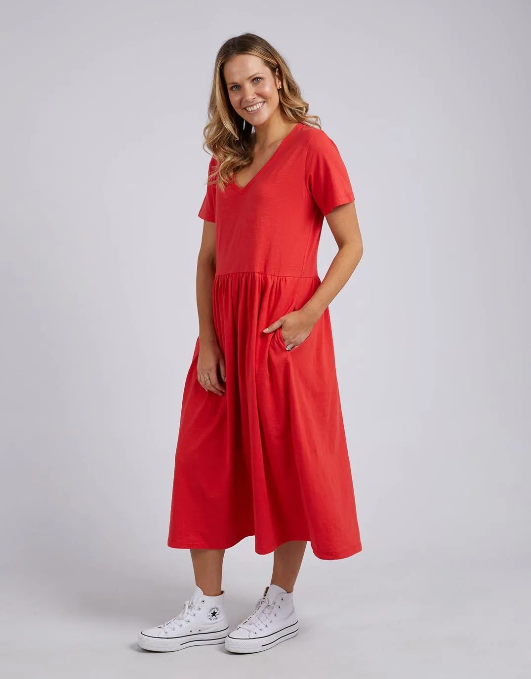 Mimi Midi Dress - Cherry sold by White & Co product image thumbnail 2