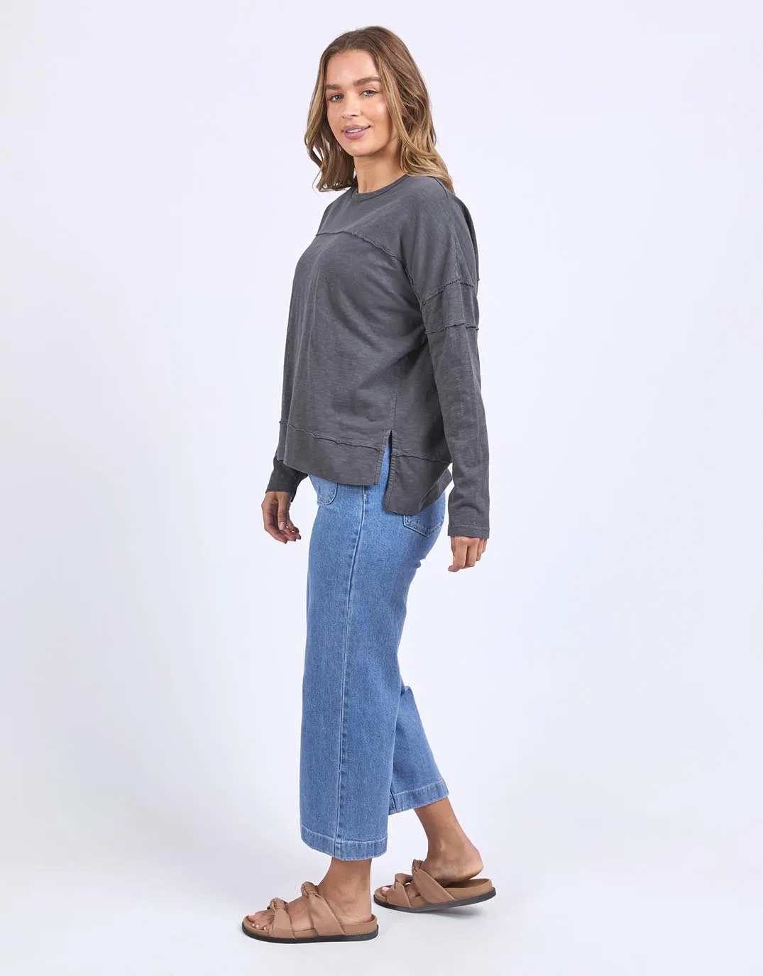 Jayne Throw On Top - Charcoal sold by White & Co product image thumbnail 3