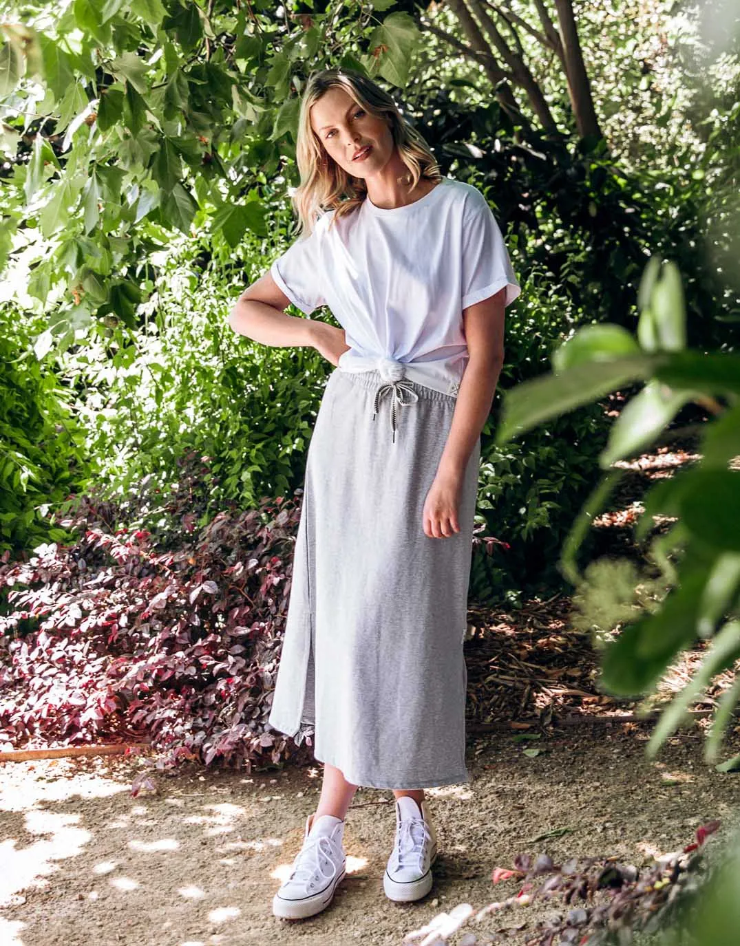 Travel Skirt - Grey Marle sold by White & Co