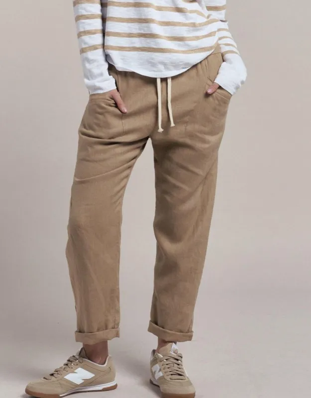 Luxe Linen Pants - Camel sold by White & Co