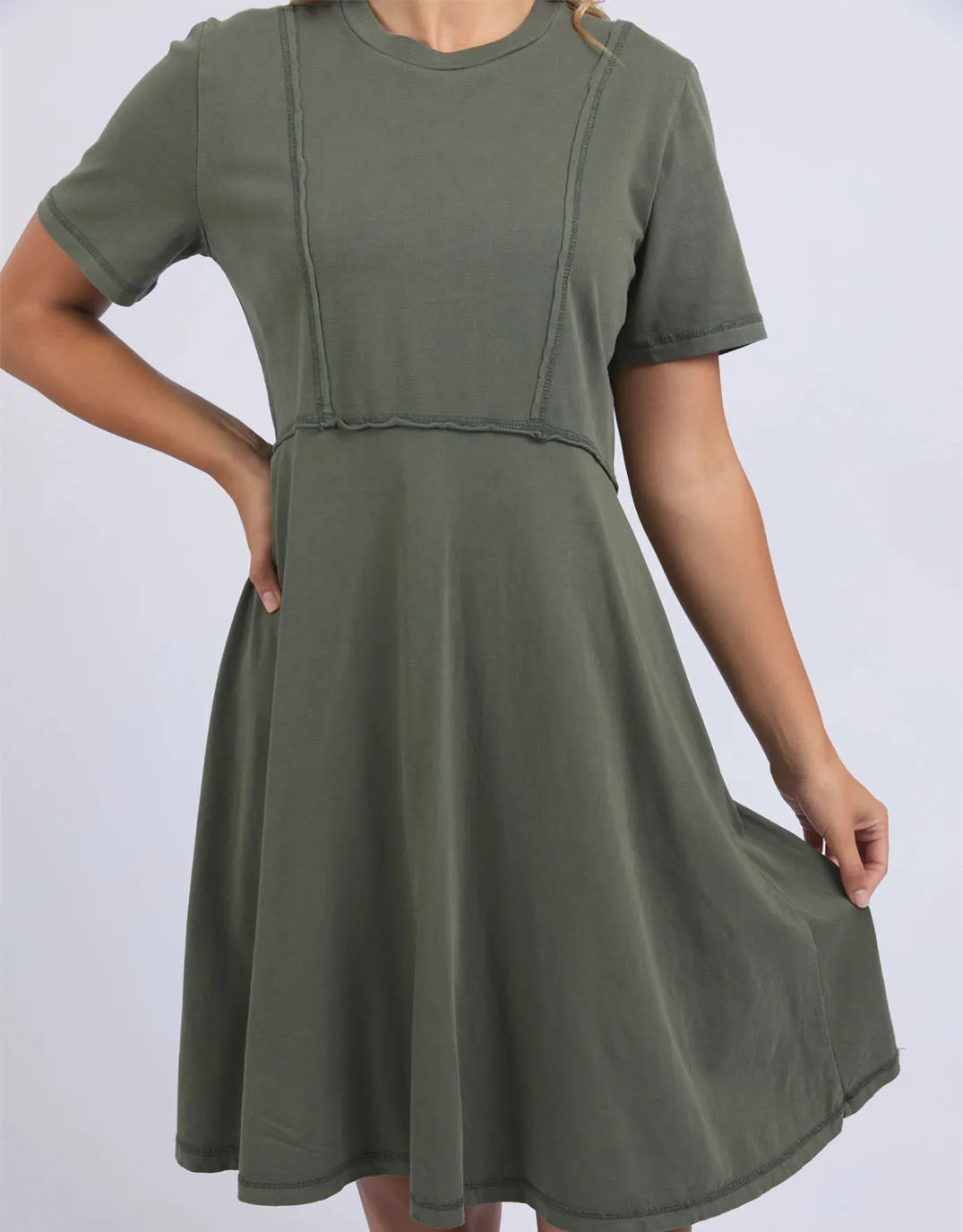 Eva Dress - Khaki sold by White & Co product image thumbnail 5