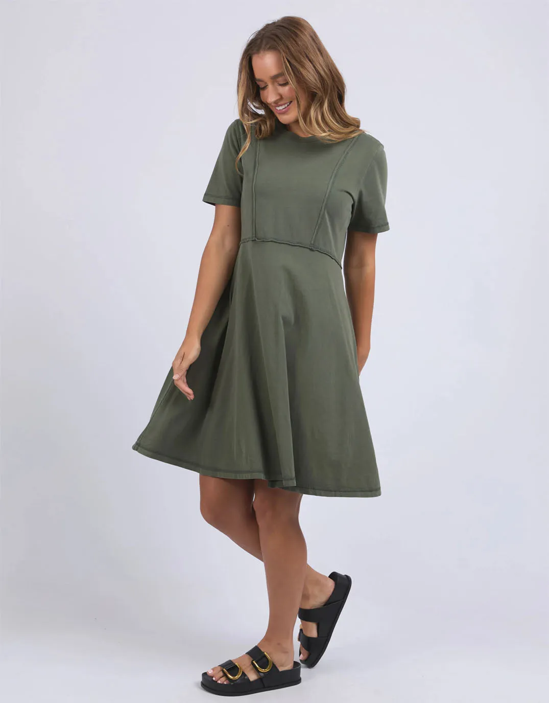 Eva Dress - Khaki sold by White & Co product image thumbnail 3