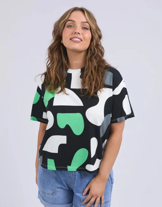 Stijl Tee - Abstract Yardage Print sold by White & Co