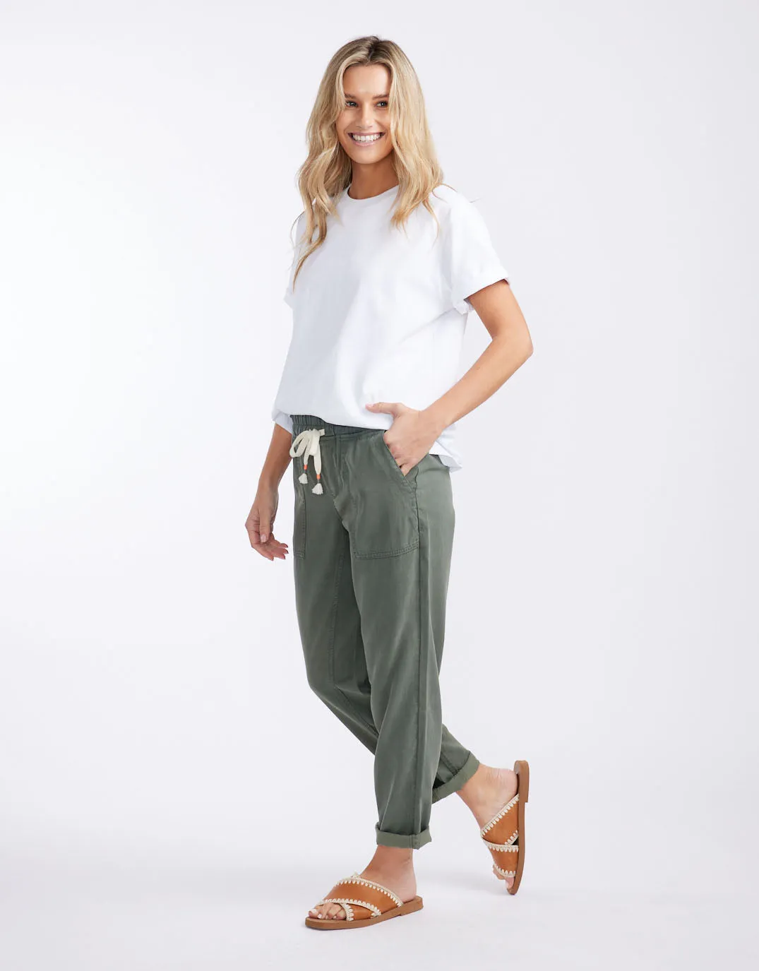 Beach Comber Pant - Khaki sold by White & Co product image thumbnail 3