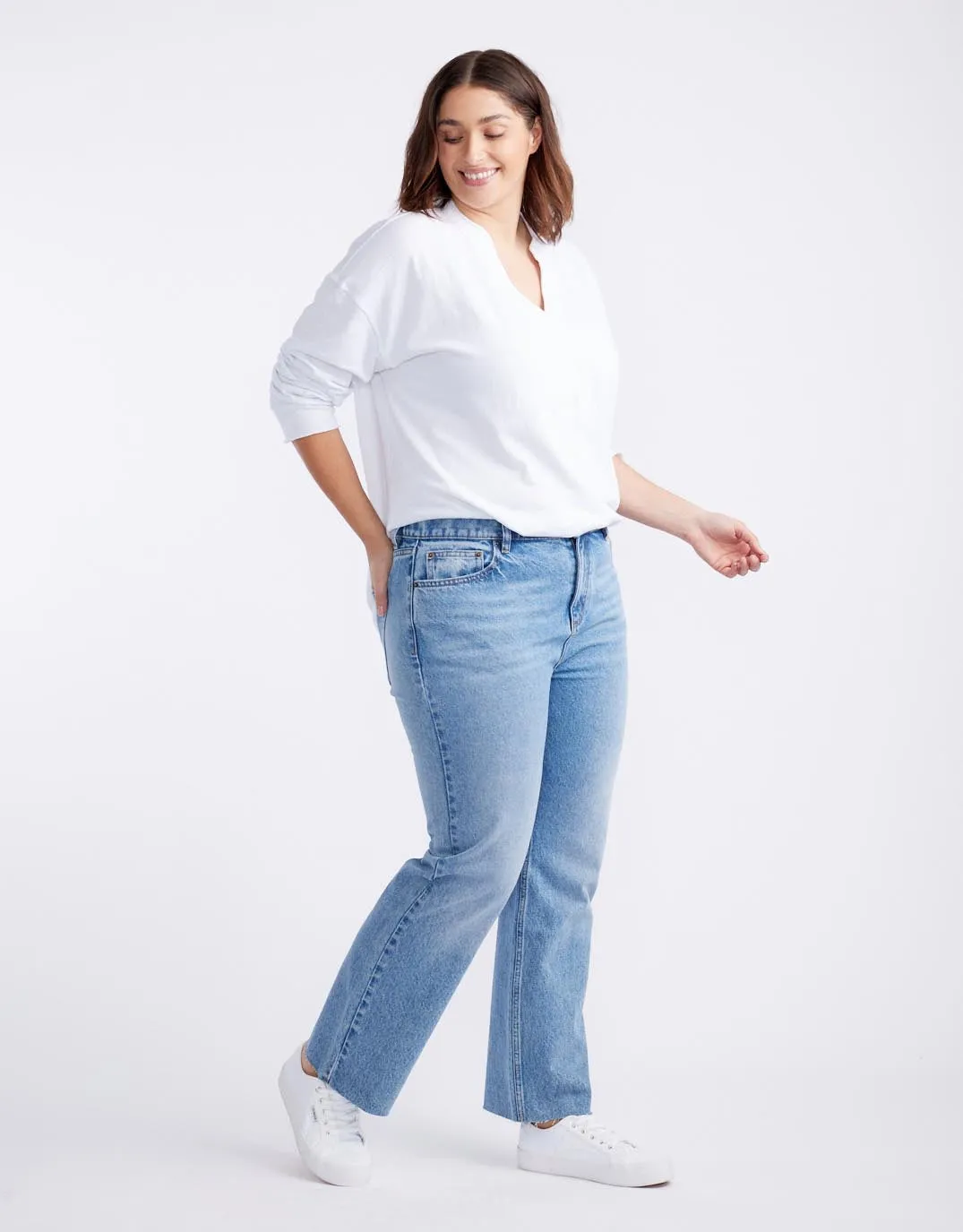 Charlotte Straight Leg Jean - Mid Wash sold by White & Co product image thumbnail 4