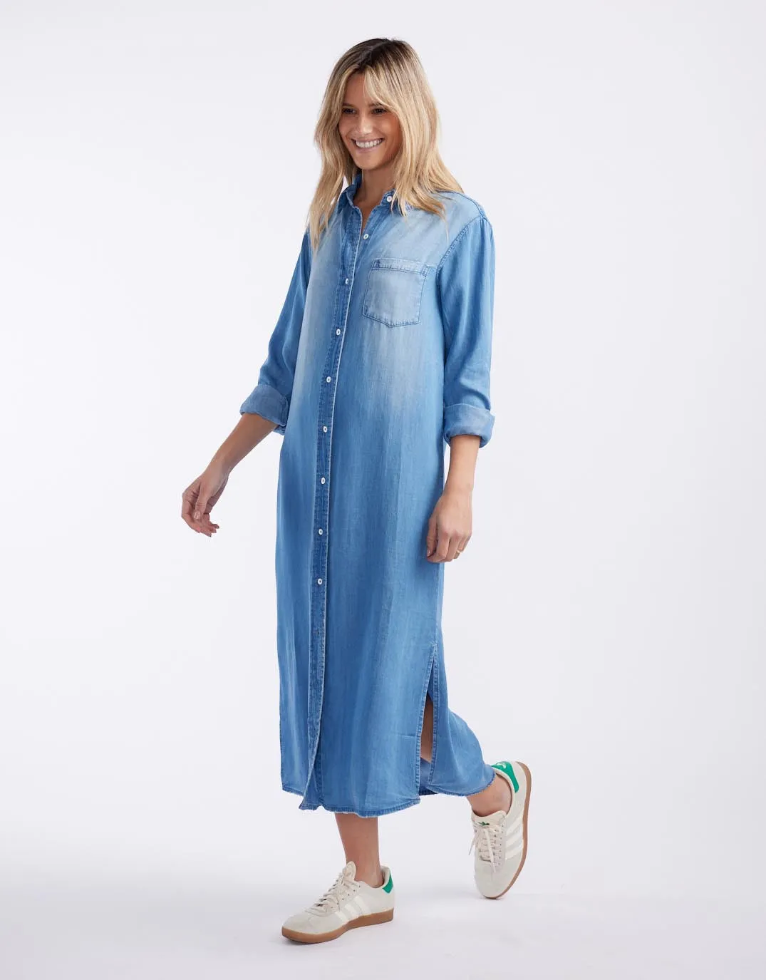 Avery Midi Vintage Denim Dress - Chambray sold by White & Co product image thumbnail 5