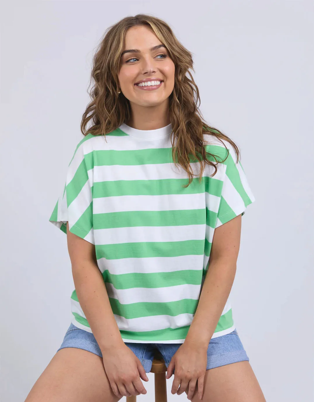 Poet Tee - Spring Green sold by White & Co