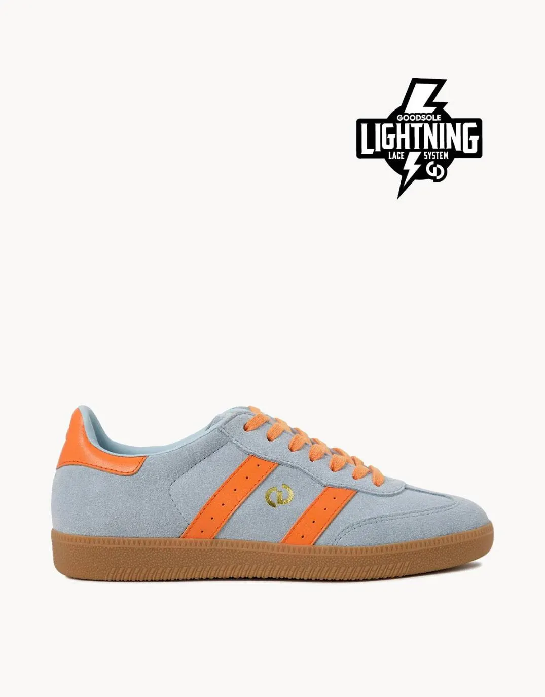 Parallel Suede Sneakers - Pale Blue/Orange sold by White & Co product image thumbnail 2